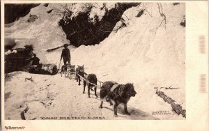 Dog Sled, Yukon Dog Team Alaska Undivided Back Vintage Postcard M53