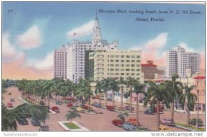 Florida Miami Biscayne Boulevard Looking South From Northeast 5th Street