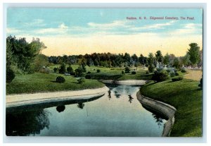 c1910s Edgewood Cemetery, The Pond, Nashua New Hampshire Postcard 