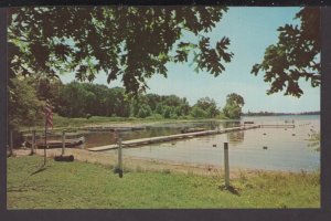 Indiana near Syracuse Water Front Scene Camp Ella J. Logan, Dewart Lake - Chrome