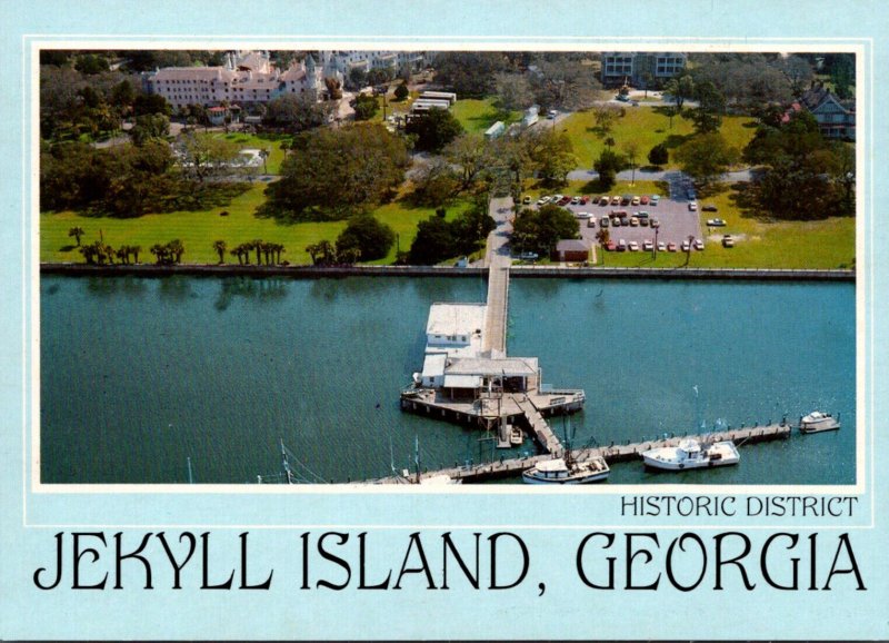 Georgia Jekyll Island Aerial View Showing Historic District Millionaire'...