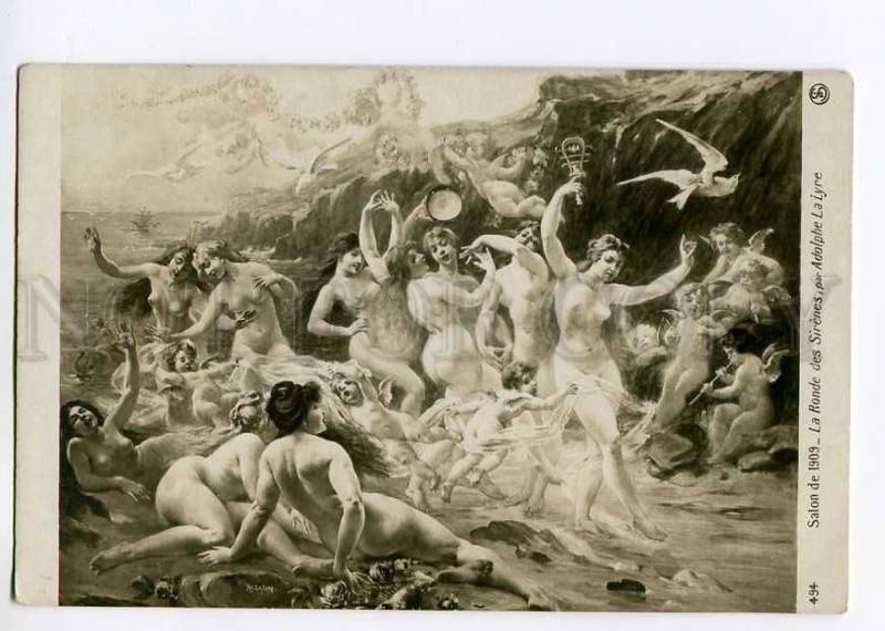 264118 LALYRE La Lyre NUDE MERMAIDS Nymph Vintage SALON 1909y