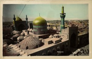 iran persia, MASHAD مشهد, Imam Reza Shrine, Islam (1952) RPPC Postcard Censor