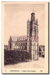 Old Postcard Compiegne Eglise Saint Jacques