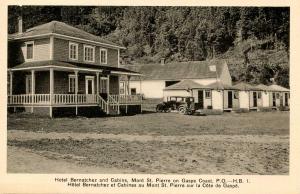 Canada - Quebec. Gaspe, Mont St Pierre. Hotel Bernatchez and Cabins