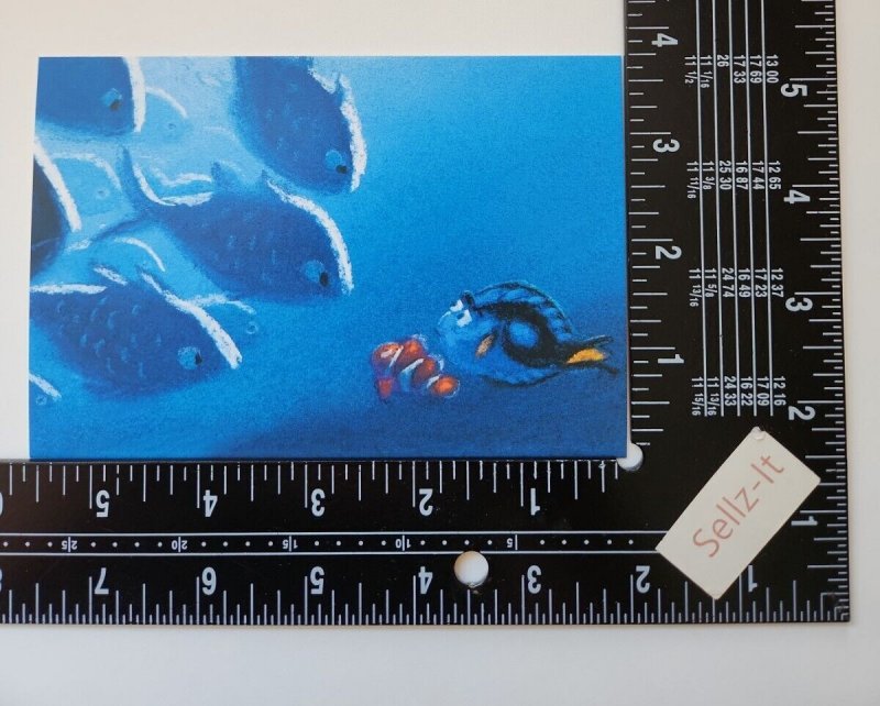 Finding Nemo Fish Meeting Concept Art by Ralph Eggleston Pixar Postcard