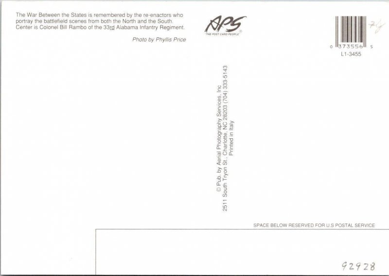 2~4X6 Postcards  CIVIL WAR  Battle Re-Enactment & Confederate & Union Generals