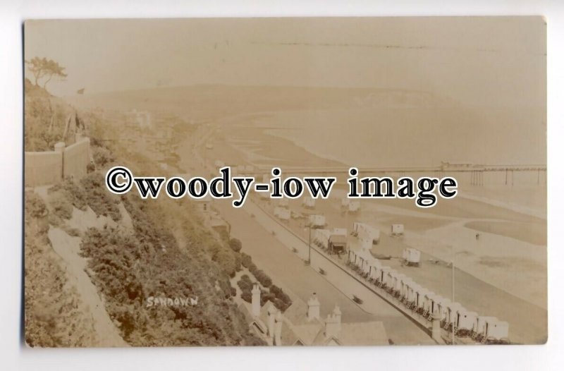 h1110 - Sandown & Pier from the cliffs , Isle of Wight - postcard by Nicholls