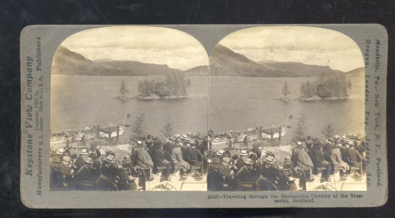 REAL PHOTO TRESSACHS SCOTLAND ENCHANTING COUNTY STEREOVIEW CARD