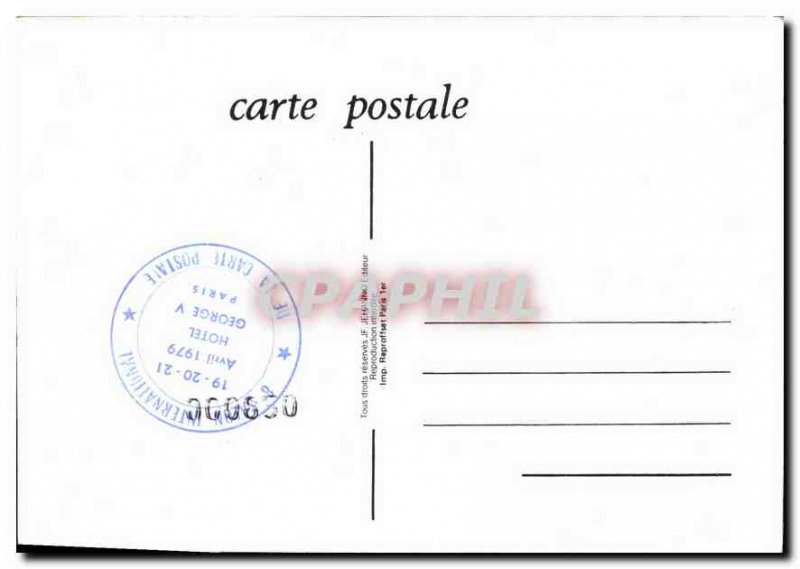 International Modern Postcard the Postals Map Hotel George V Paris