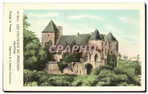 Old Postcard The castles Dordogne Perigord Salignac