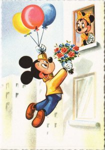 PC DISNEY, MICKEY AND MINNIE MOUSE, Vintage Postcard (b43833)