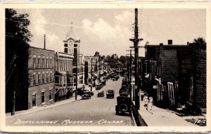 VINTAGE POSTCARD TOWN OF BRACERIDGE AT MUSKOKA CANADA STREET SCENE c. 1920 rough