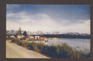 LAKE SPENARD NEAR ANCHORAGE ALASKA FISHING BOATS VINTAGE POSTCARD