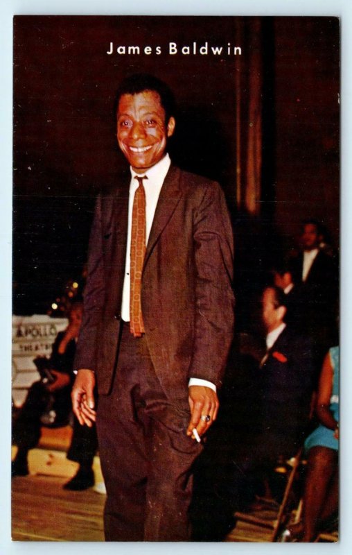 AFRICAN AMERICAN Author & Activist JAMES BALDWIN c1950s Postcard