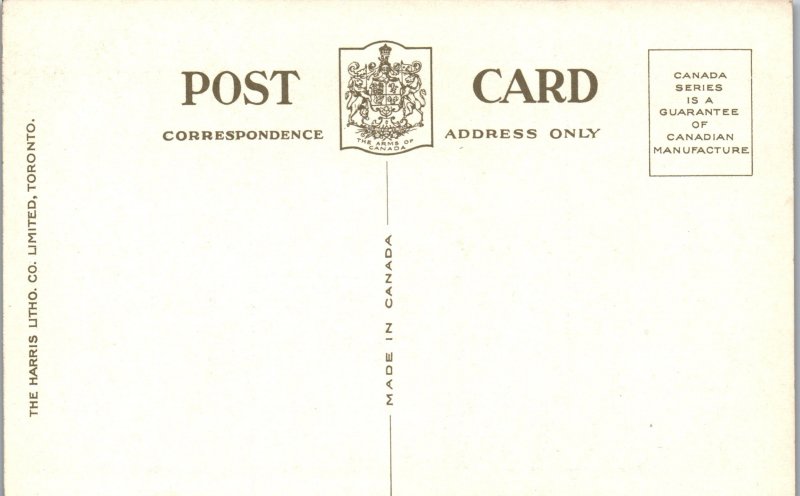Night View Ambassador Bridge Linking Detroit & Windsor Divided Back Unposted