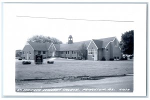 c1950's St. Matthew's Lutheran Church Princeton IL RPPC Photo Vintage Postcard