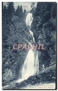 Old Postcard Dauphine of Uriage les Bains Surroundings Cascade of Oursiere