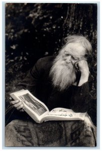 c1930's  Portrait Old Man Darwin Greenwood Lake NH RPPC Photo Postcard 