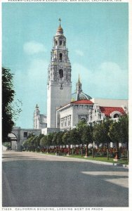 VINTAGE POSTCARD PANAMA CALIFORNIA EXPO 1915 CALIFORNIA LOOKING WEST ON PRADO