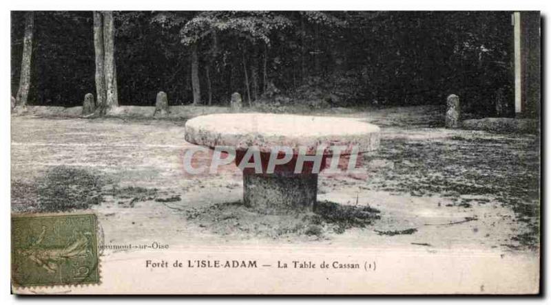 Postcard Old Foret L isle adam cassan the table