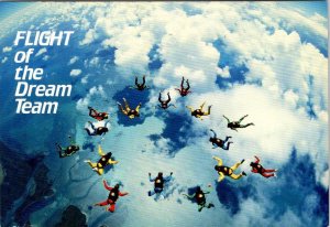 4X6 Postcard Video Advertising  FLIGHT OF THE DREAM TEAM  Skydivers Performing