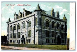 1909 High School Building Exterior Scene Memphis Tennessee TN Antique Postcard