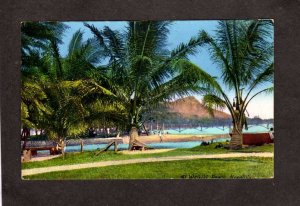 HI Waikiki Beach Honolulu Hawaii Vintage postcard