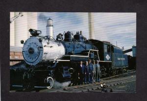 Great Western Railroad Train Locomotive Engine #75 Crew Steam Postcard