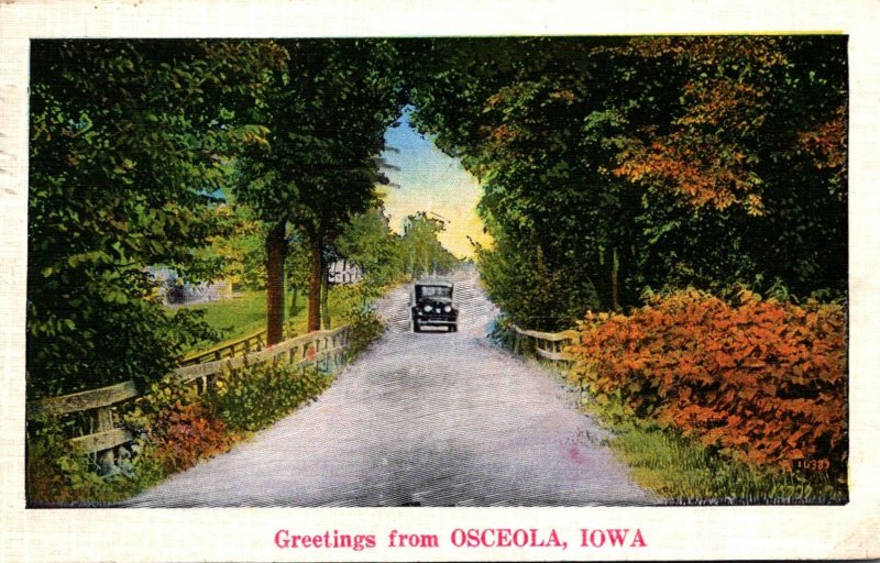 Iowa Greetings From Osceola 1936