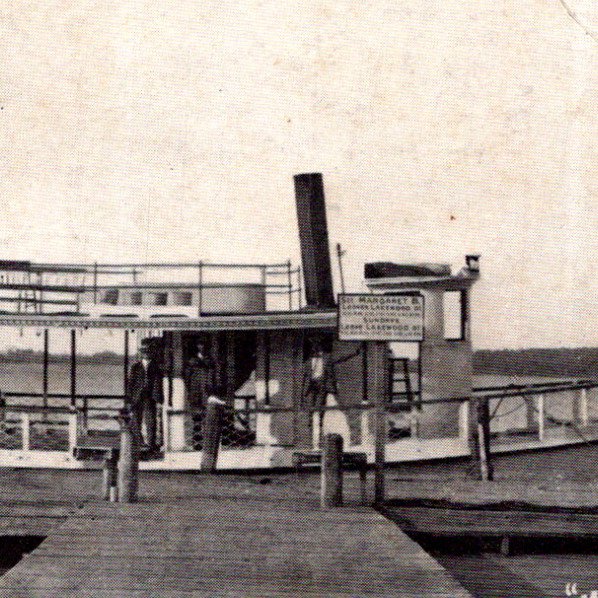 Madison ME Hayden Lake Steamer Margaret B dock c1905 undivided back postcard