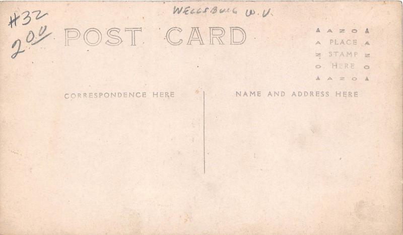 B41/ Wellsburg West Virginia WV RPPC Postcard Family Home Smile