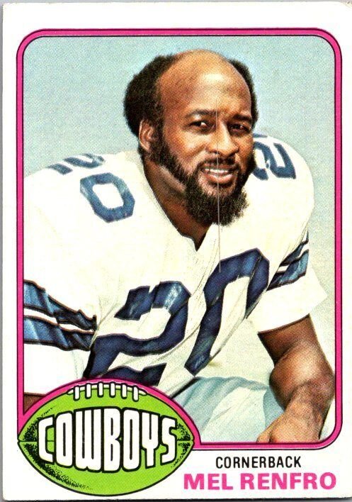 1976 Topps Football Card Mel Renfro Dallas Cowboys sk4341