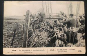 Mint Belgium Real Picture Postcard RPPC Zouaves Lying In Wait 1914