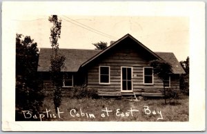 1938 Baptist Cabin At East Bay Antique Real Photo RPPC Posted Postcard