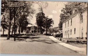 View Looking Up Main Street, Chester MA Vintage Postcard T21