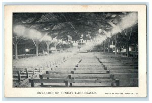 c1905 Interior Of Sunday Tabernacle Princeton Illinois IL Church Postcard 