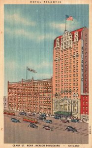 Vintage Postcard Famous Hotel Atlantic Restaurant Jackson Blvd. Chicago Illinois