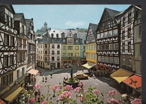 Germany Postcard-Weinstadt Cochem, Mosel,Marktplatz Mit St Martinsbrunnen RR1039