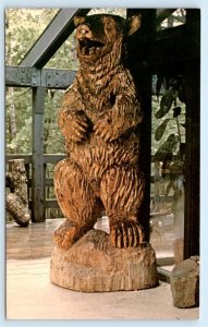 BEAVER'S BEND PARK, Broken Bow OK ~ Peter Toth GRIZZLY BEAR Sculpture Postcard
