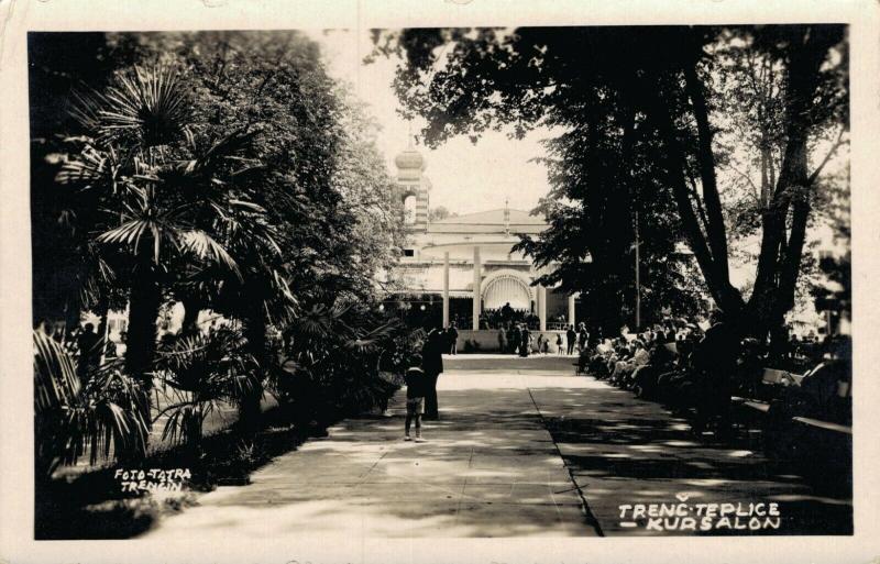 Slovakia Trenč Teplice Kursalon Vintage RPPC 02.22