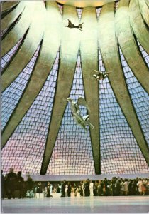 Postcard Brazil - The Cathedral of Brasília - interior view