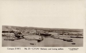 curacao, D.W.I., C.P.I.M. Refinery & Living Section (1920s) Capriles No 23 RPPC