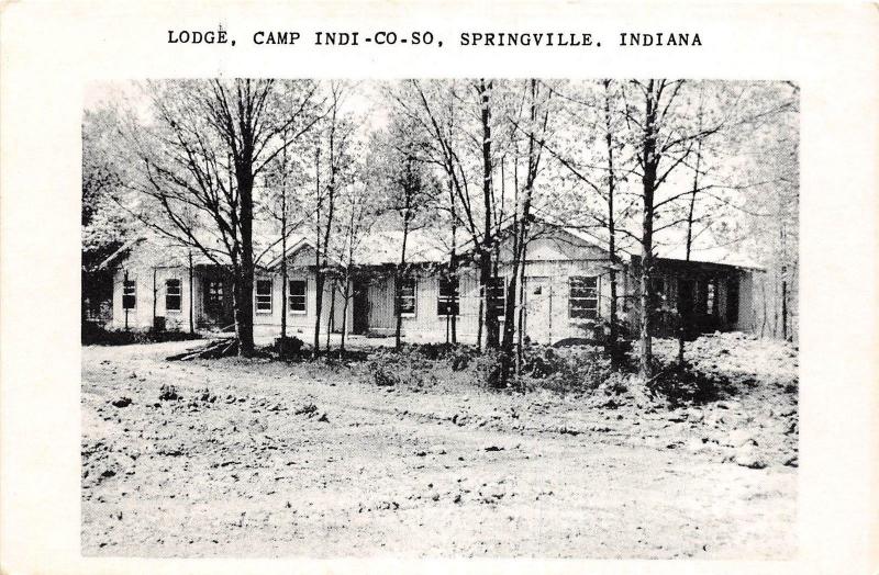 D42/ Springville Indiana In Non-Postcard c1940s Lodge Camp Indi-Co-So Lodge  2 