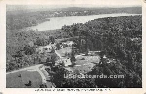 Aerial view of Green Meadows - Highland Lake (Venoge, New York)