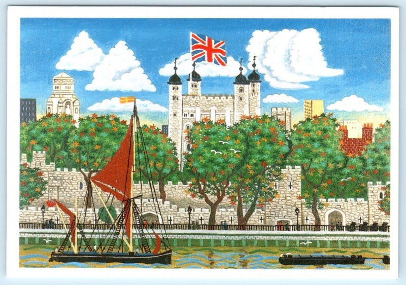 TOWER OF LONDON, England UK ~  Whimsical Artist ANDREW MURRAY 4x6 Postcard