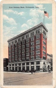 J62/ Portsmouth Ohio Postcard c1910 First National Bank Building 24
