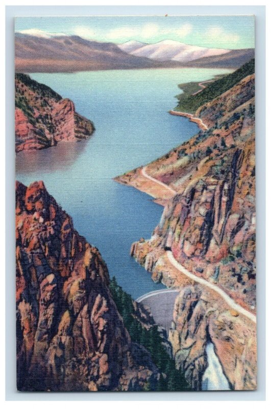 Vintage Shoshone Dam Eastern Entrace Of Yellowstone Park. Postcard P145E