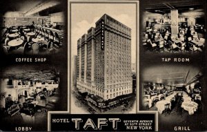 New York City Hotel taft Showing Coffee Shop Tap Room Lobby and Grill