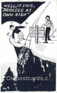 Ski, Skiing Postcard Post Card Old Vintage Antique  